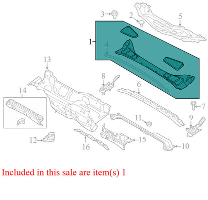 BM51A02216AF 2012-2014 Ford Focus Wiper Cowl Cover Used CV6Z58018A16A OEM