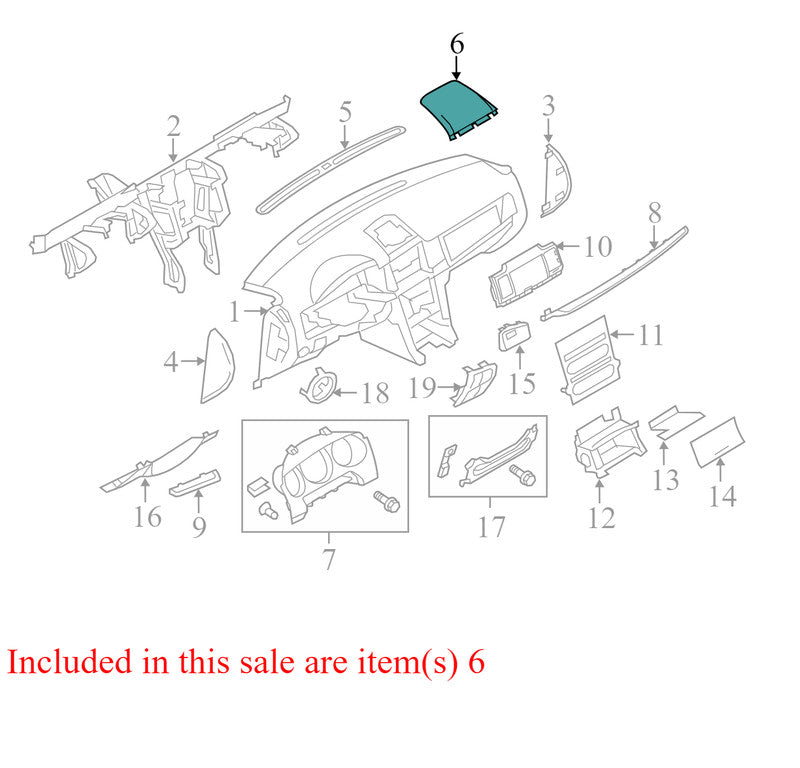 AH6354044A92A 2010-2012 Lincoln MKZ Dash Speaker Cover Used OEM AH6Z5404338AB