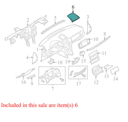 AH6354044A92A 2010-2012 Lincoln MKZ Dash Speaker Cover Used OEM AH6Z5404338AB