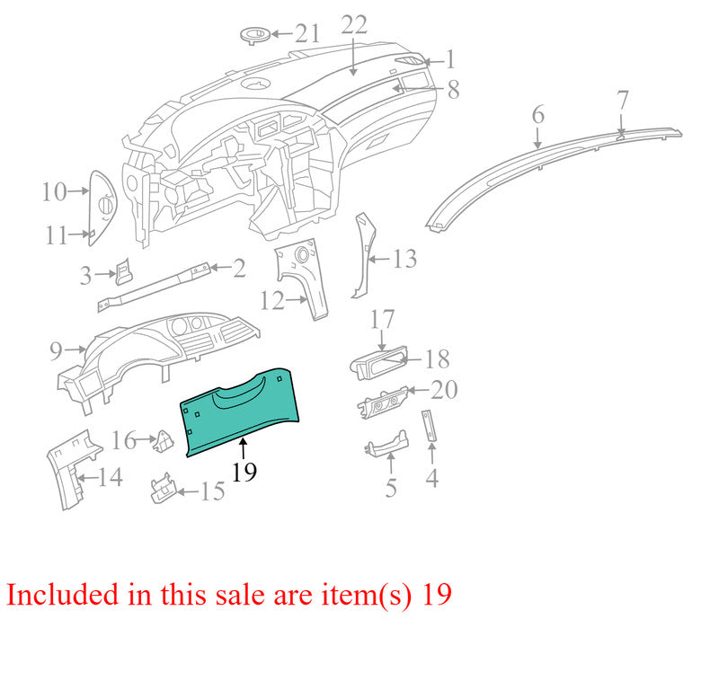 UD58XDVAD 2004-2008 Chrysler Pacifica Knee Bolster Used OEM 0UD58TRMAD