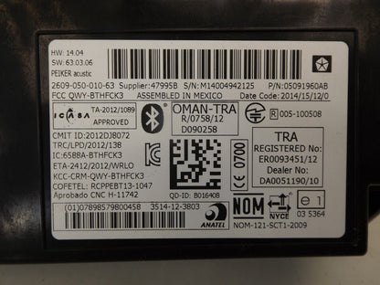 05091960AB 2011-2019 Dodge Grand Caravan Communication Control Module Used 05091960AB 