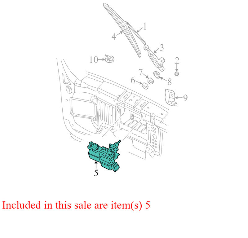 55155122AG 1999-2004 Jeep Grand Cherokee Back Glass Wiper Motor Used OEM 9602570