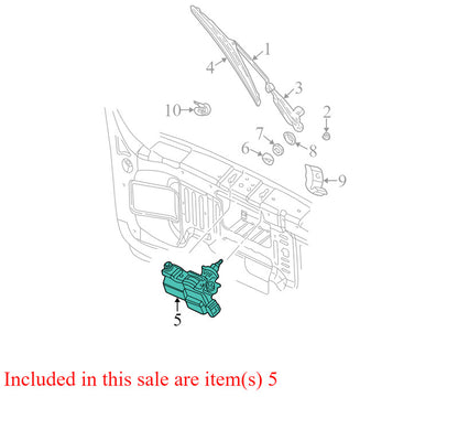 55155122AG 1999-2004 Jeep Grand Cherokee Back Glass Wiper Motor Used OEM 9602570