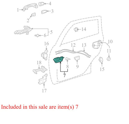 6920547020B2 2004-2009 Toyota Prius Driver Rear RL Interior Door Handle Used OEM 6920547020B2