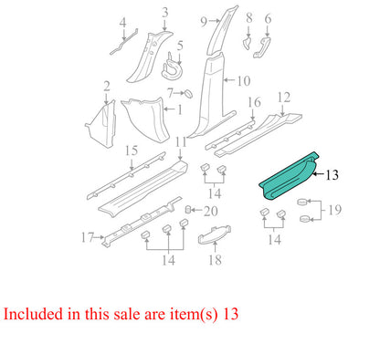 3L147813245ABW 2003-2006 Expedition LEFT REAR Door Sill Plate 3L147813245ABW MED PARCHMENT
