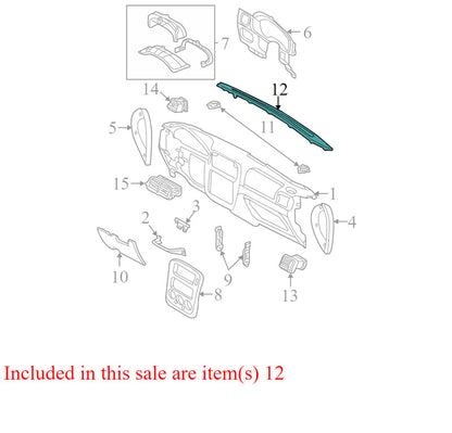 3L2478046B62AB 2002-2005 Ford Explorer Defroster Nozzle 1L2Z78044E82AAA OEM USED DAMAGED TAB