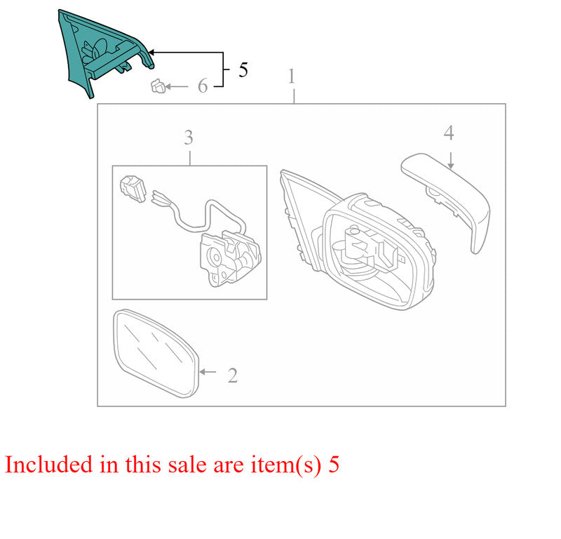 76270SDAA110MI 2003–2007 Honda Accord Driver Left Door Mirror Cover Sail Panel OEM 76220SDAA11