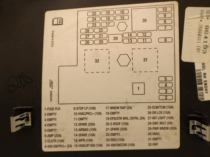 25845903 2005-2009 Chevrolet Cobalt Right Console Panel 25860311 EBY