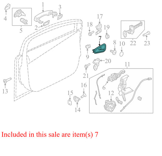 BM51A22601BDW  2012-2014 Ford Focus Driver FL Interior Door Handle Used CV6Z5422600CA OEM