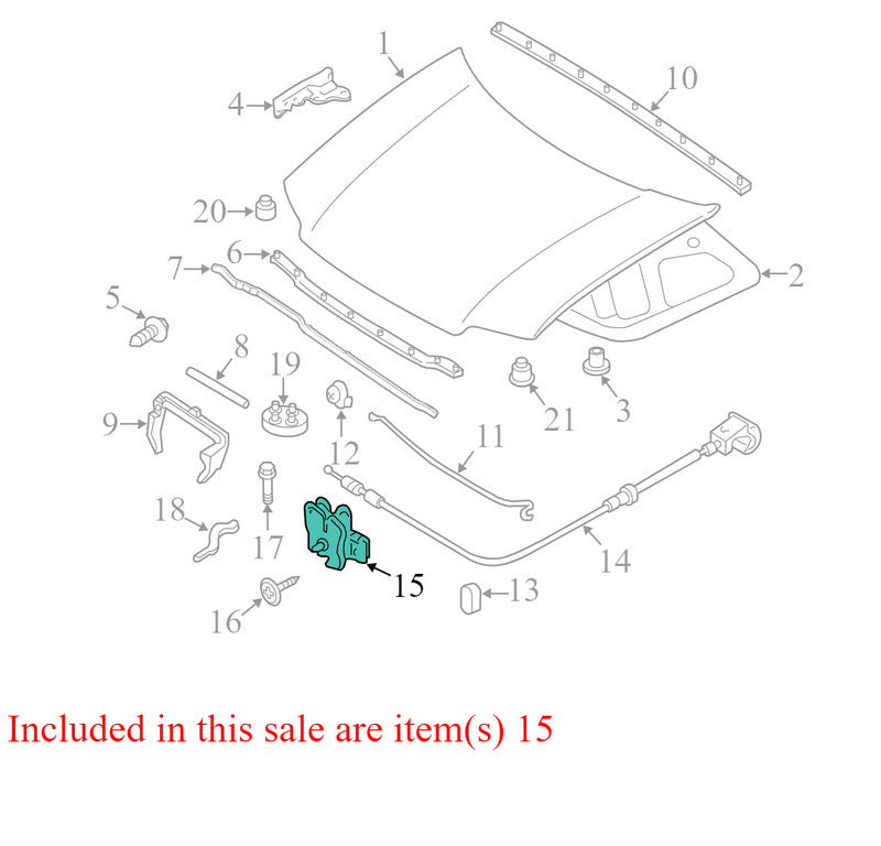 8L8Z16700A 2008-2012 Ford Escape Hood Latch Used OEM 8L8A16700D927V 8L8Z16700A