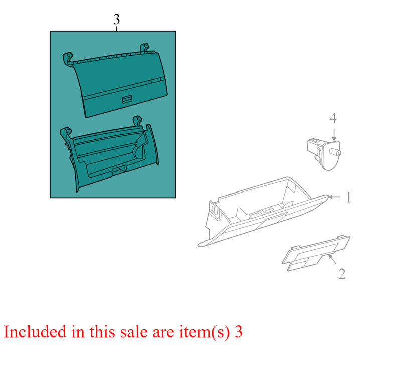 1HP18DK7AD 2009-2010 Dodge Journey Dash Storage Compartment Door Used OEM 1HR131DVAE