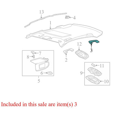 9E5Z5431407AB 2007-2009 Ford Fusion Passenger RR Interior Grab Bar Used 9E5Z5431407AB OEM