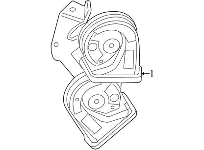 F1EZ13832A 2012-2018 Ford Focus High &amp; Low Note Horn Assembly Used F1EZ13832A OEM