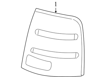 2L1Z13404AB 2003-2006 Ford Expedition Driver FL Tail Light Assembly Used 2L1Z13404AB OEM