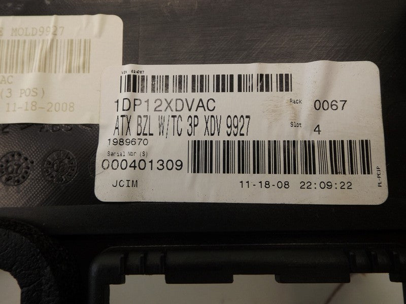 1BT61BDAAC 2008-2012 Jeep Liberty Center Console Shifter Bezel Used OEM 1DP12XDVAC