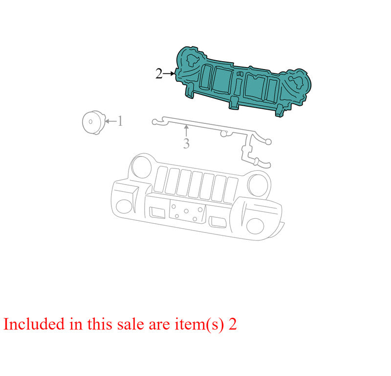 55155800AF 2002-2007 Jeep Liberty Radiator Support Header Panel Used OEM 55155800AF