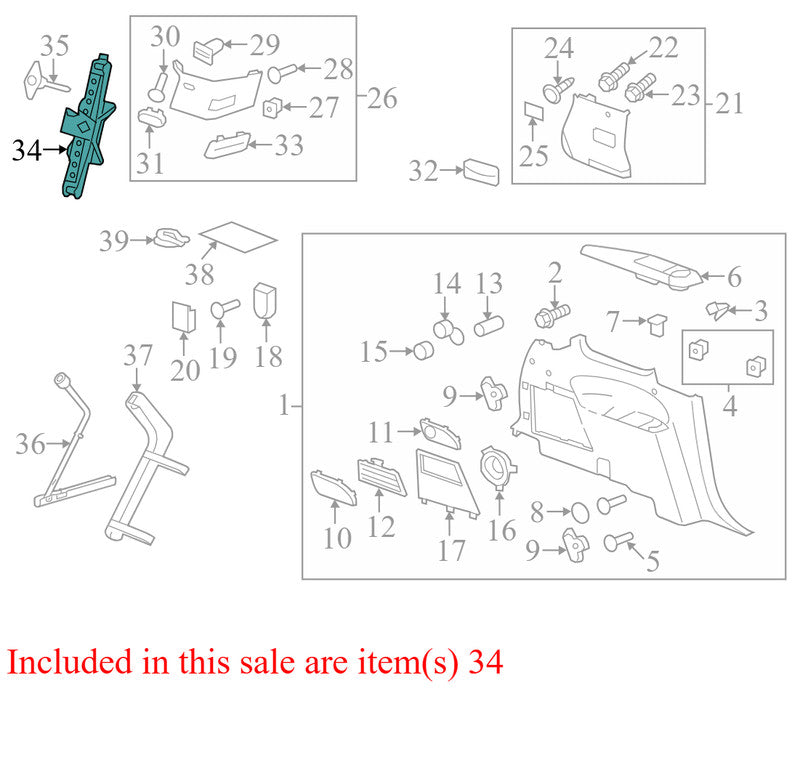 23299198 2008-2016 Buick Enclave Floor Jack Used 23299198 OEM