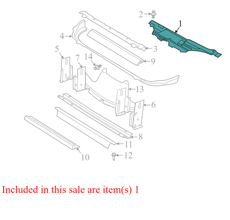 22640207 1995-2005 Chevrolet Cavalier Radiator Support Air Deflector Used OEM 16531592