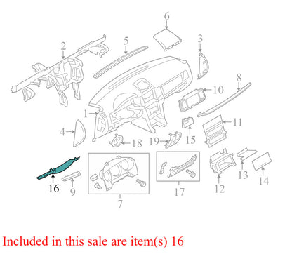 PL0206249AA015B8 2010-2012 Lincoln MKZ Instrument Panel Knee Bolster Used OEM AH6Z5404459AA 