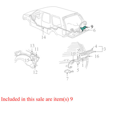19210076 1998-2005 Oldsmobile Bravada Back Glass Wiper Motor Used OEM 54123957