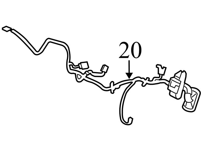 5084013AE 2009-2010 Dodge Journey Passenger Rear RR Door Wiring Harness Used OEM 05084013A