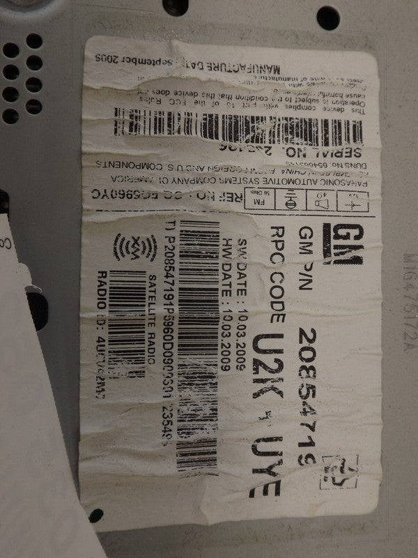 22923804 2010-2017 Chevrolet Equinox Radio Unit Used OEM 20854719