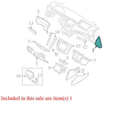 847673K110HZ 2007-2010 Hyundai Sonata FL Instrument Panel Side Cover Used 847673K110HZ OEM