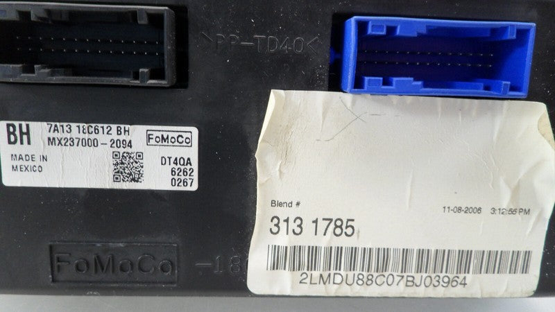 7A1318C612BH 2007-10 Lincoln MKX HVAC Ac Heater Temperature Control Panel Used 9A1Z19980A OEM