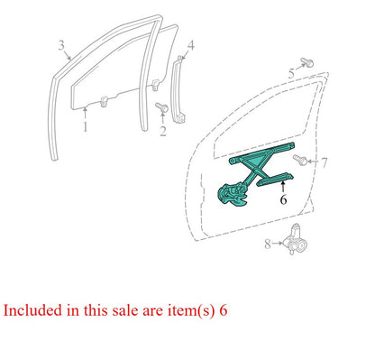 6980152070 2004-2009 Toyota Prius Passenger FR Window Regulator Used OEM 6980152070 