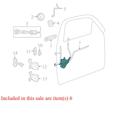 55177040AI 2002-2007 Jeep Liberty Passenger Front Right Door Lock Actuator Used 55177040AI