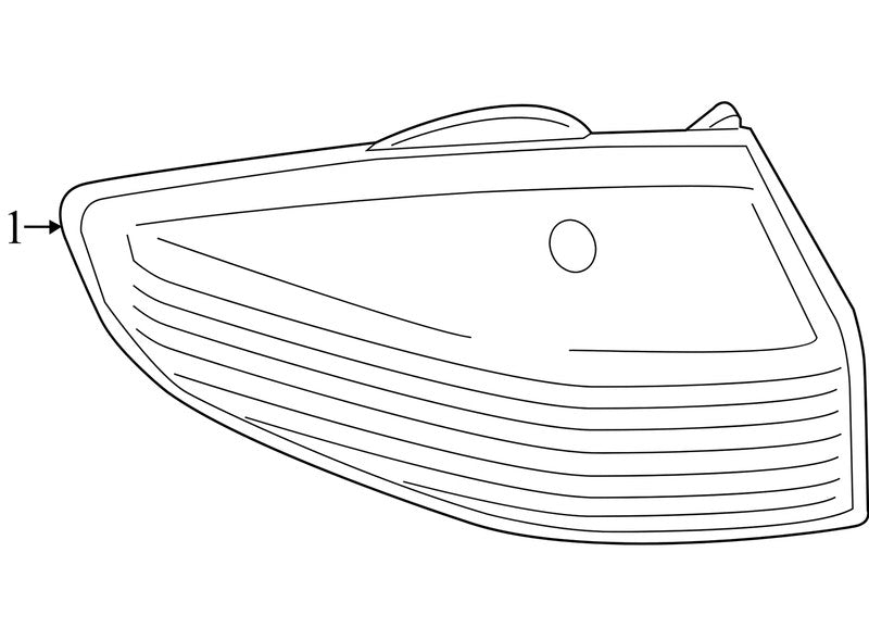 D2BZ13404B 2011-2019 Ford Fiesta Passenger Rear RR Tail Light Used OEM B2BB13404