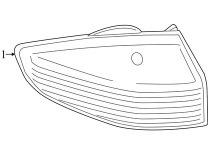 D2BZ13404B 2011-2019 Ford Fiesta Passenger Rear RR Tail Light Used OEM B2BB13404