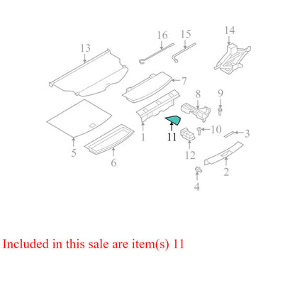 849B6CZ30A 2008-2015 Nissan Rogue Floor Carpet Trim Panel Used OEM 849B7CZ30B