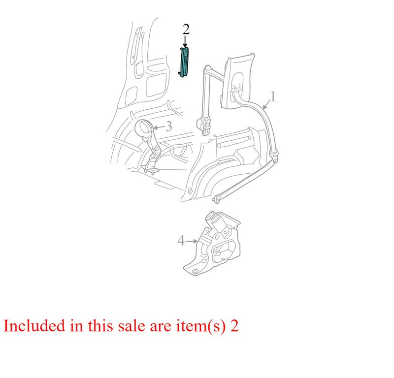 1L2Z78602B82AA 2006-2010 Mercury Mountaineer Passenger FR Seat Belt Height Adjuster Used OEM