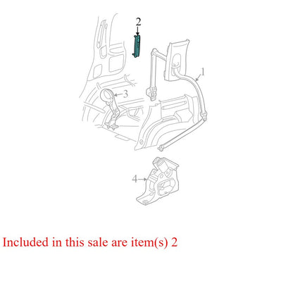 1L2Z78602B82AA 2006-2010 Mercury Mountaineer Passenger FR Seat Belt Height Adjuster Used OEM