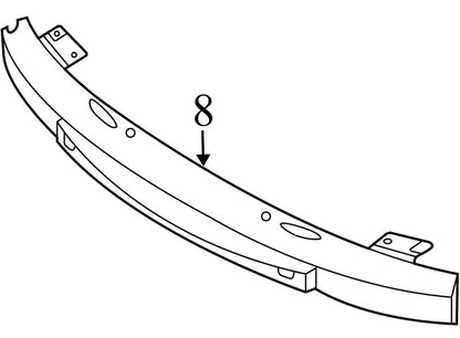 5113264AC 2004-2008 Chrysler Pacifica Front Bumper Reinforcement Beam Used OEM 5113264AC