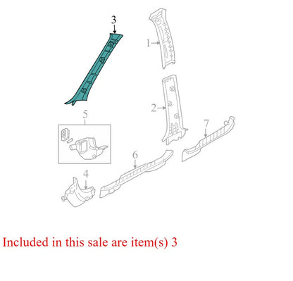 YL8Z7803598AAB 2002-2007 Ford Escape Driver Left A Pillar Trim Used OEM YL8Z7803598AAB