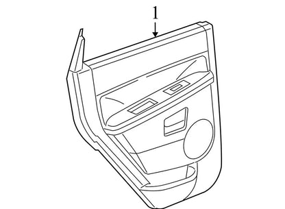 5HR411J3AJ 2006-2010 Jeep Grand Cherokee RL Door Interior Trim Panel Used 5HR411J3AJ OEM