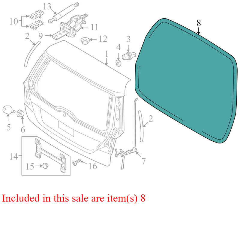 31402823 2010-2016 Volvo XC70 Rear Trunk Hatch Seal Used OEM 31402823