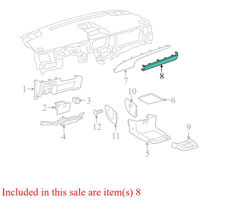 5540308010E0 2011-2014 Toyota Sienna Driver Side Trim Panel Molding Used OEM 55403-08010