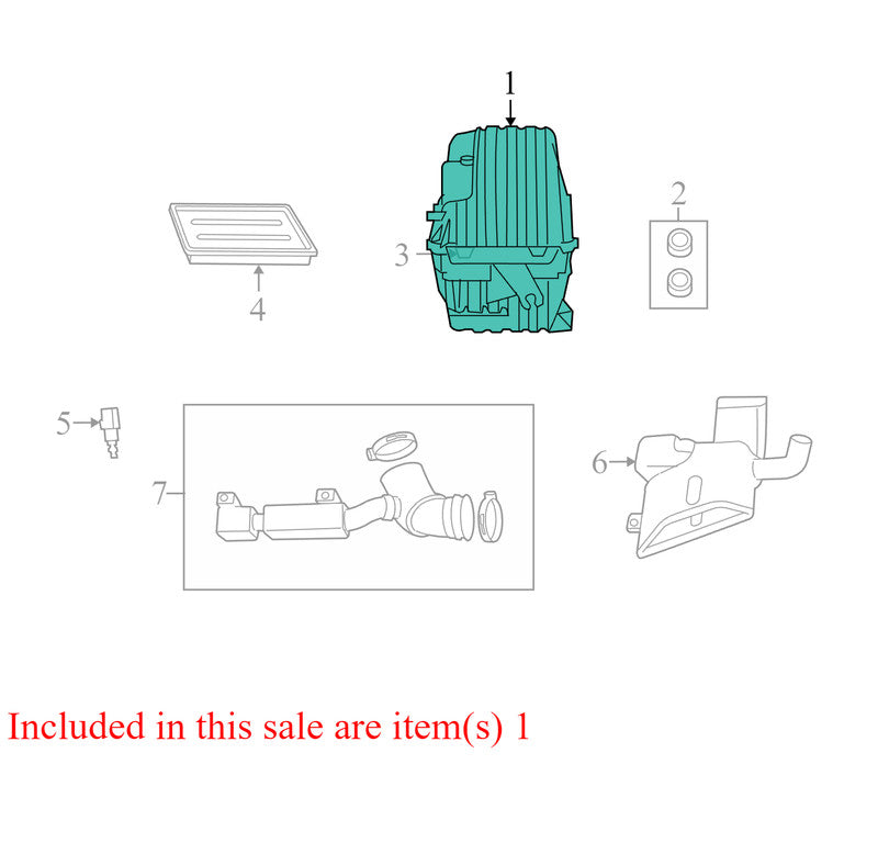 68060812AA 2009-2010 Dodge Journey Air Filter and Housing Assembly Used OEM 04891896AB