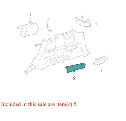 5F9Z7431076AAA 2005-2007 Ford Freestyle Driver LH Side Belt Insert Trim Used OEM 5F9374310B19