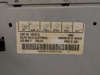 16259801 1995-2005 Chevrolet Cavalier Radio Unit Used OEM 10315119