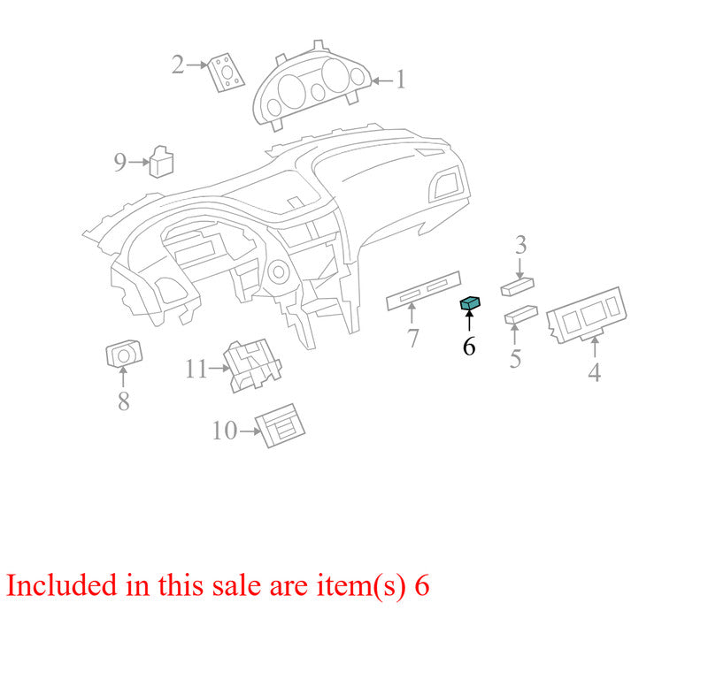 20929341 2008-2012 Buick Enclave Hazard Warning Switch Assembly Used 20929341 OEM