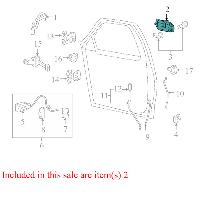 6L341522401B 2007-2014 Ford F-150 Driver FL Exterior Door Handle Used 6L3Z1522405AA OEM Black