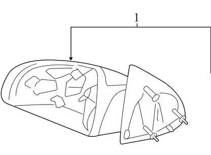 15943825 2005–2010 Chevrolet Cobalt Passenger Side Right Door Mirror OEM Power Body Color