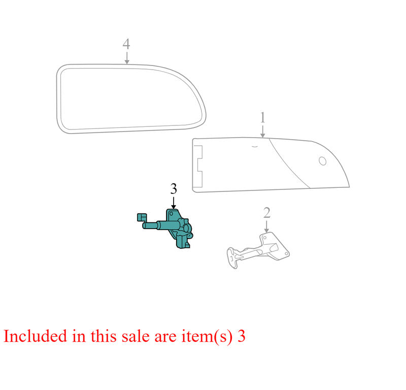 04717606 2008-2010 Chrysler Town &amp; Country Passenger RH Quarter Panel Glass Latch