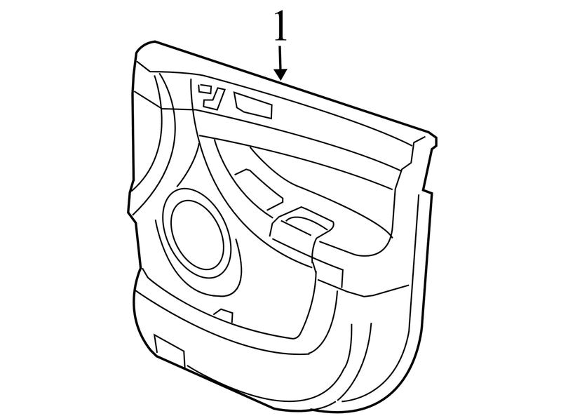 YP611DVAB 2004-2008 Chrysler Pacifica Passenger FR Interior Door Panel Used OEM 1CM741DAAD