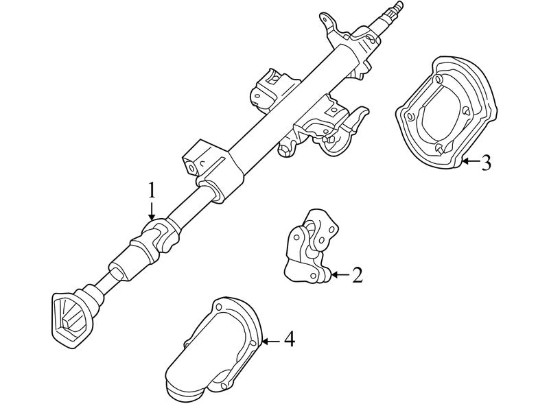 EF9132100A 2005-2006 Mazda Tribute Steering Column Assembly Used EF9132100A OEM