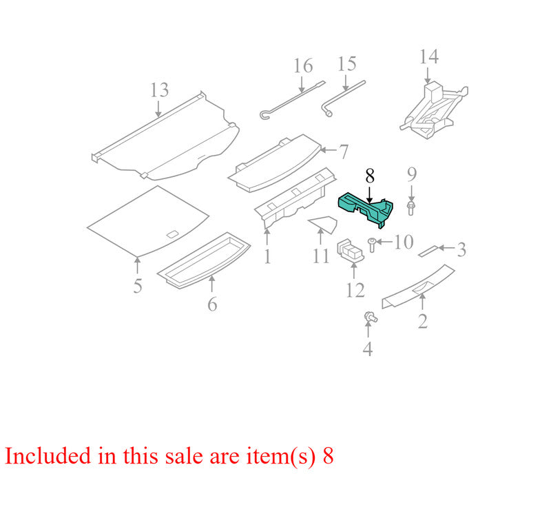 84978JM00A 2008-2015 Nissan Rogue Driver LH Trim Panel Storage Compartment Used OEM 84979JM